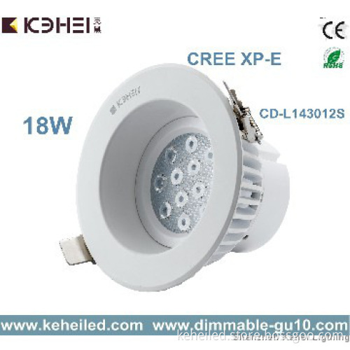 Matt white 15w led spot downlight 1040lm 3000K